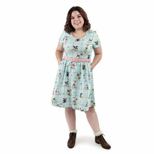 Disney Bambi graphic dress, plus size 4X, blue and pink good condition